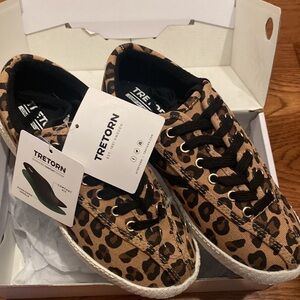 Tretorn Nylite Canvas Leopard Tennis Shoe